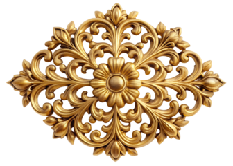 golden ornament on a white background