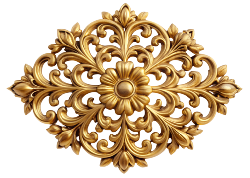 golden ornament on a white background