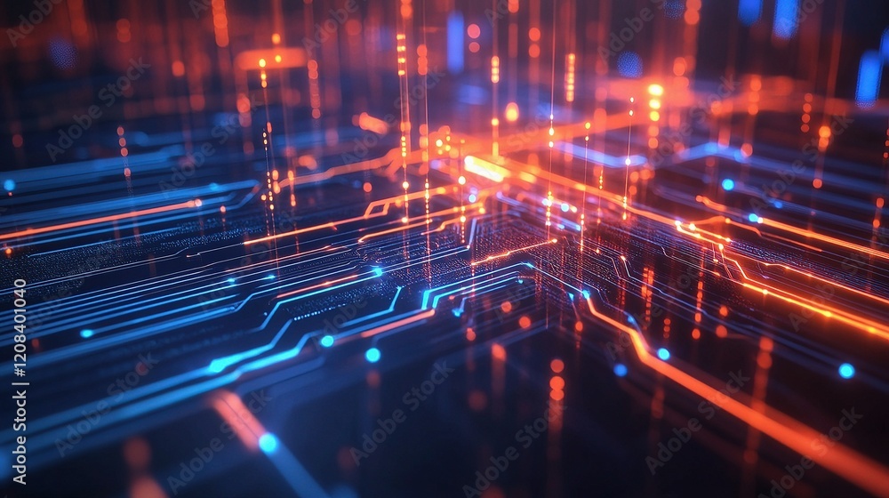 Poster abstract technology communication background with colorful lines