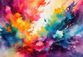 Fototapeta premium vibrant watercolor splash blending textured background eye catching artistic creation, abstract, colorful, dynamic, bright, brush, brushstroke, creative