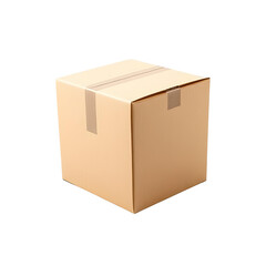 cardboard box isolated on white