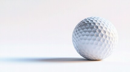 Realistic 3D Render of Isolated Golf Ball on White Background