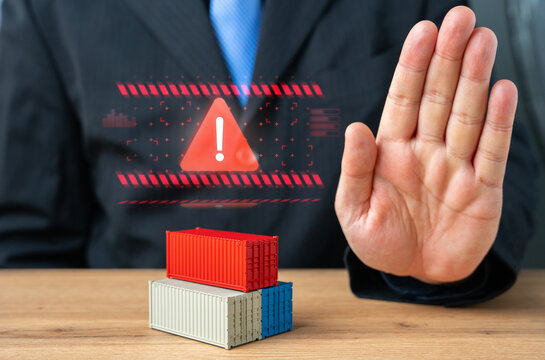 The official prohibits the import and clever of the cargo of containers. Sanctions and embargo. Forbidden goods and smuggling. The protection of the national market. Bureaucracy and corruption.