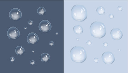 realistic water droplets vector
