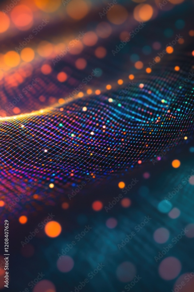 Poster a close-up shot of a colorful background with lights, great for adding a pop of color to any design