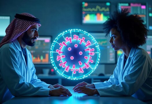 Scientists Collaborate on Virus Research in a High-Tech Laboratory Setting