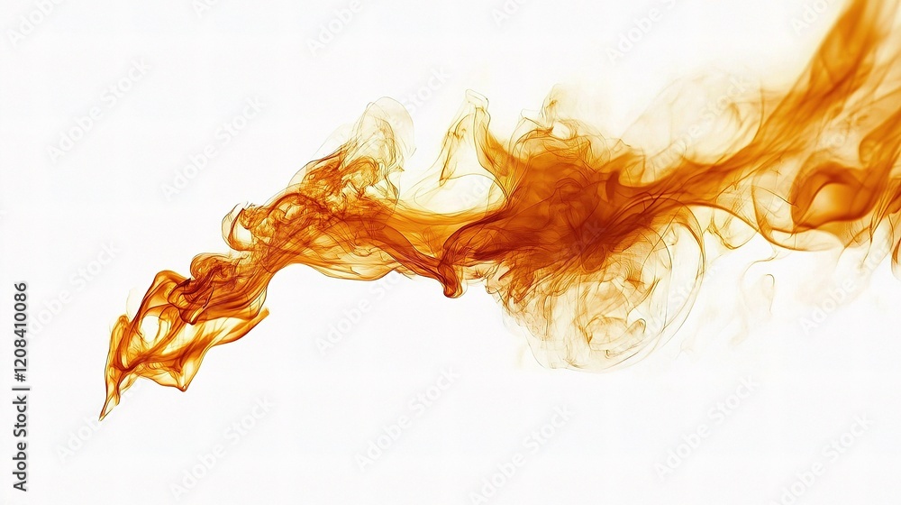 Poster realistic flames with dynamic movement isolated on white background