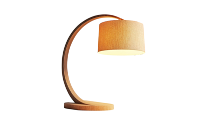 Modern desk lamp, isolated on transparent background.