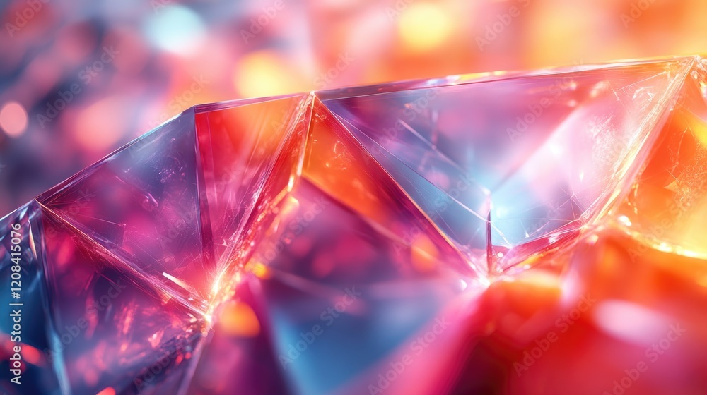 Poster a close-up shot of a diamond-shaped object with intricate details and sparkles