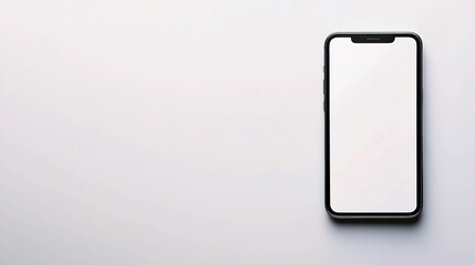 New Phone Front View Isolated on White Background with Clean Lines
