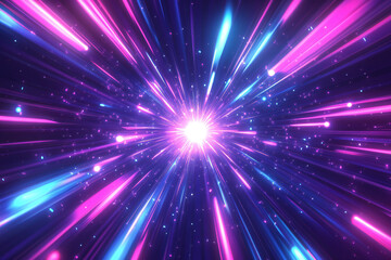 Fototapeta premium Futuristic Neon Waves with Glowing Abstract Curves, Vibrant Colors, and Digital Art Aesthetics for Modern Design and Dynamic Light Patterns