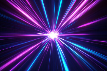 Fototapeta premium Futuristic Neon Waves with Glowing Abstract Curves, Vibrant Colors, and Digital Art Aesthetics for Modern Design and Dynamic Light Patterns
