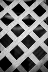 Closeup of Wood Lattice Construction with Detail and Texture.