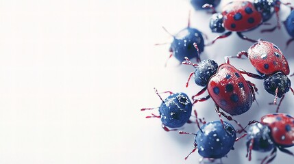 Vibrant Organic Blueberries Isolated with Rich Blue Hues