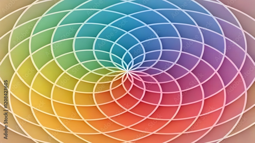 Poster this is an abstract and visually captivating image featuring a geometric spiral pattern filled with 