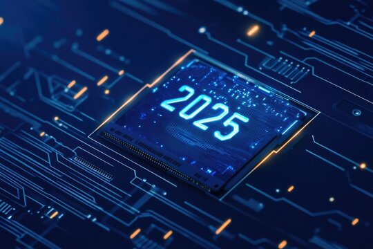 An old computer chip with the year 2012 printed on it, suitable for technology or retro-themed designs