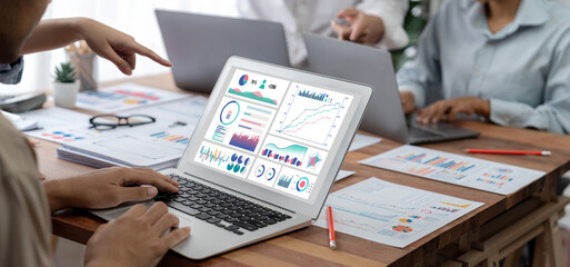 Business data dashboard provide brisk business intelligence analytic for marketing strategy planning