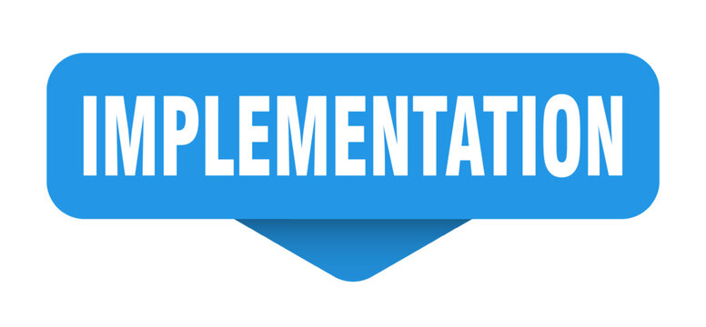 implementation sticker. implementation sign on transparent background