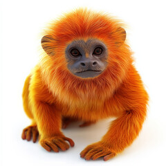 Obraz premium Golden Lion Tamarin: Adorable, fluffy primate.