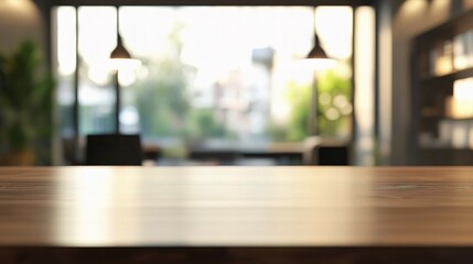 Blurred Background of an Open and Clean Office Space with Light