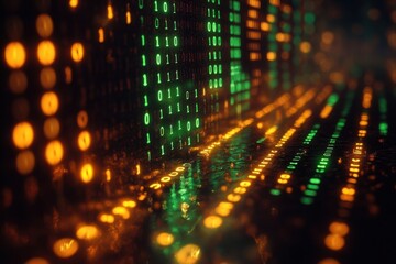 Obraz premium A close-up of the screen displaying code, symbolizing an active development process