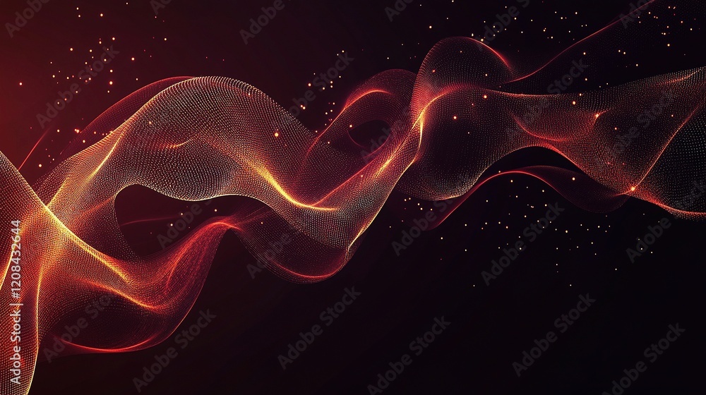 Poster abstract mesh network design with futuristic lines and texture