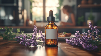 Pusta buteleczka na olejek  z lawendy  © Silent26