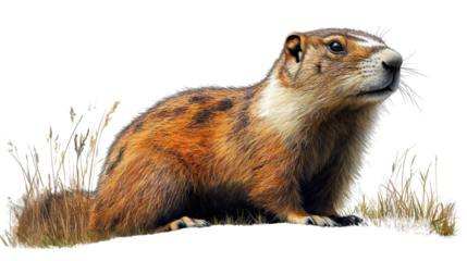 prairie dog isolated on a white background
