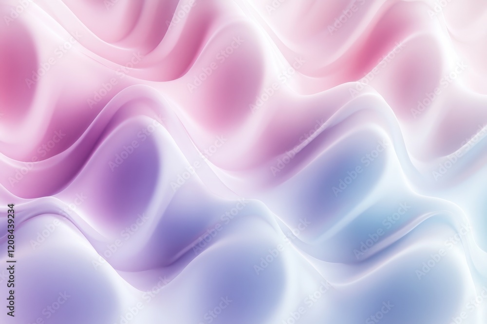 Poster colorful abstract design with flowing shapes and smooth gradients in soft tones