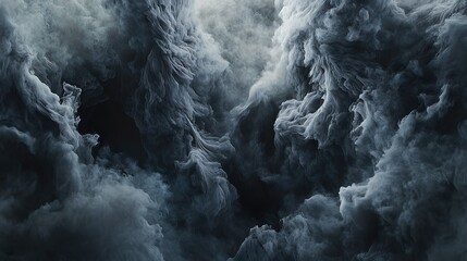 Abstract Smoke Textures on Dark Background for Artistic Design