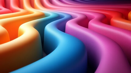 Obraz premium A colorful, rainbow-colored wave of foam