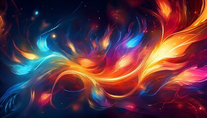 the colorful flames and sparks