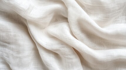Soft white fabric texture with flowing folds and natural light