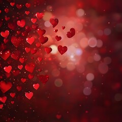 Valentines day background banner - abstract panorama