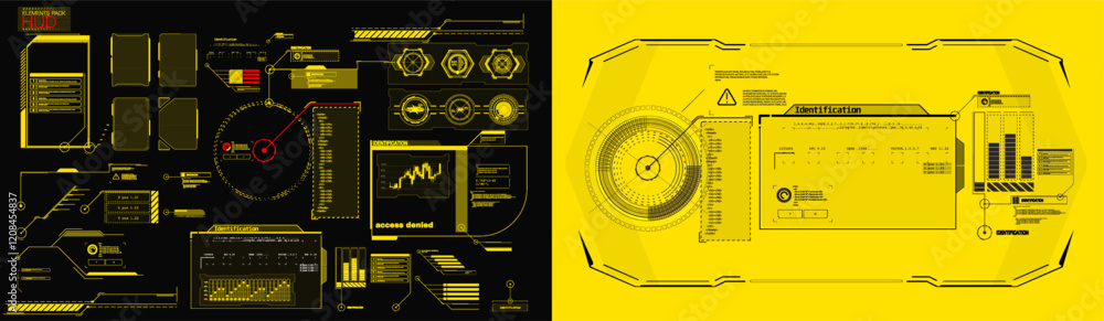 Poster visual representation of futuristic digital interface with graphs and data analytics in a sleek desi