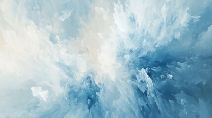 Obraz premium Abstract Blue and White Textured Painting