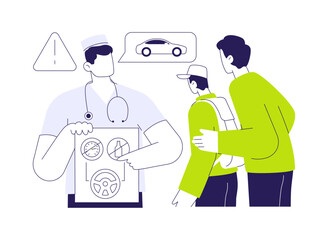 Resources on safe teen driving abstract concept vector illustration.