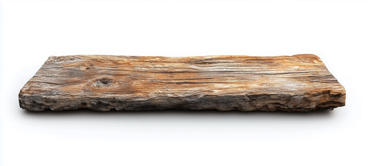 wooden log on white background