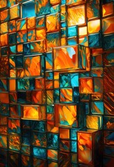 close view vibrantly colored glass blocks showcasing intricate unique patterns bright hues diverse textures, rainbow, lgbtq, lgbt, pride, colorful, love