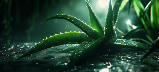 aloe vera in a small glass