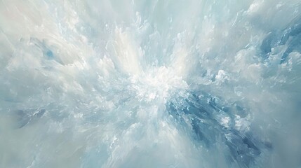 Obraz premium Abstract Blue and White Impasto Painting