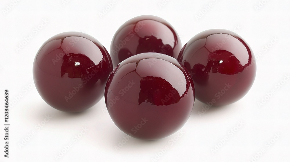 Poster glossy cranberry berries isolated with precise clipping path