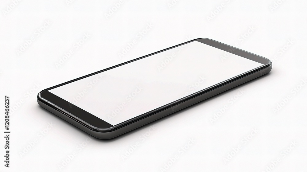 Poster modern smartphone mockup with blank display for design use