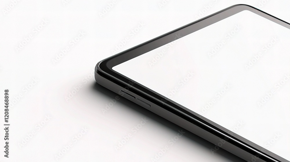 Poster modern smartphone with empty display on minimalist background