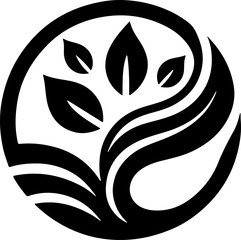 vector illustration design image icon logo symbol abstract modern plant floral ecosystem