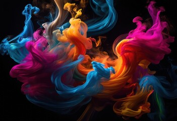 mesmerizing display vibrant colors flowing smoke patterns captured motion, art, visuals, vibrancy, hue, saturation, gradient, tint, opacity, light, shade