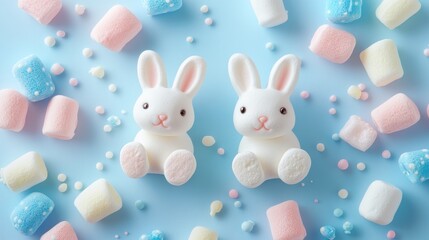 Delightful easter candy: handmade marshmallow bunnies for springtime celebrations