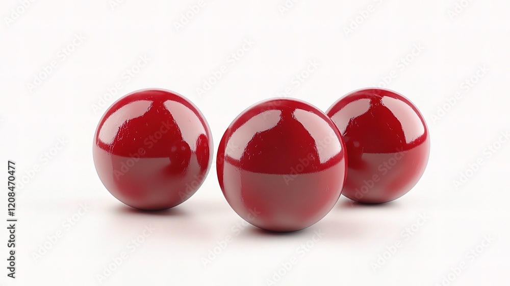 Aufkleber glossy cranberry berries with precise clipping path isolated image
