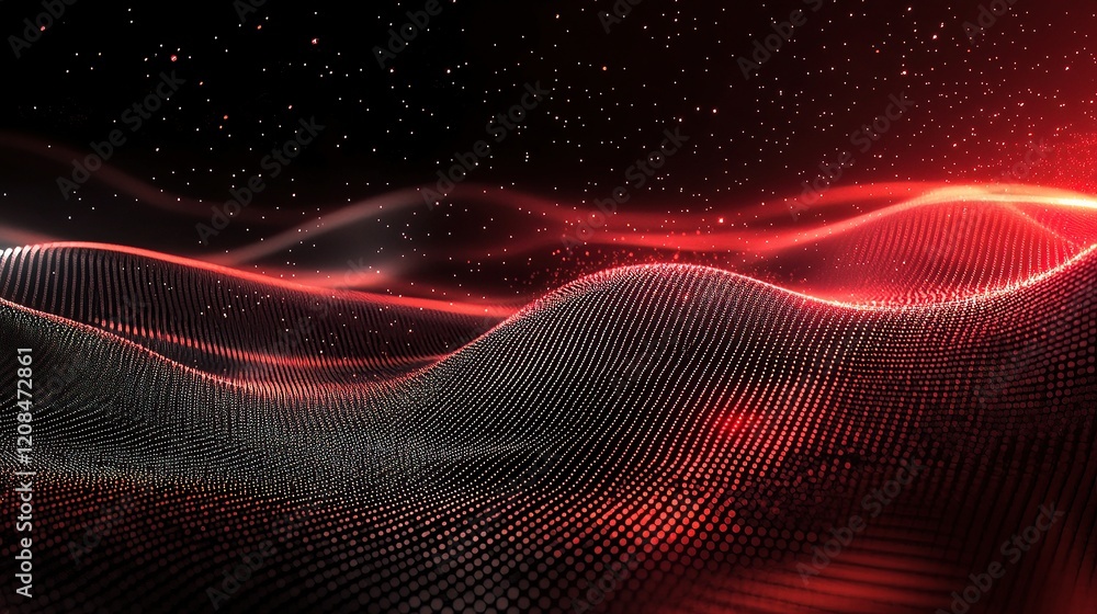 Aufkleber abstract high tech background with particles and mesh design