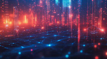 smart, digital, city, connection, network, innovation, Smart digital Innovation city with connection network reciprocity over the cityscape. of future smart wireless digital city and social media netw